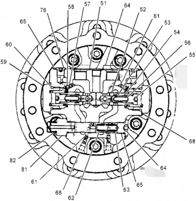 PC30/PC30-7/PC35/PC40 Baggerteile Fahrplantagengetriebe 1st Carrier Assy